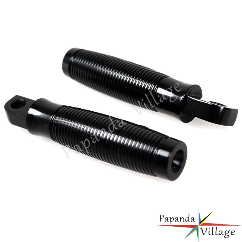 Papanda Motorcycle Footpegs Motorbikes 1/2&quot Clevis Footpeg Mounts Old School Black Foot Rests for Harley Choppers Bobbers Custom |