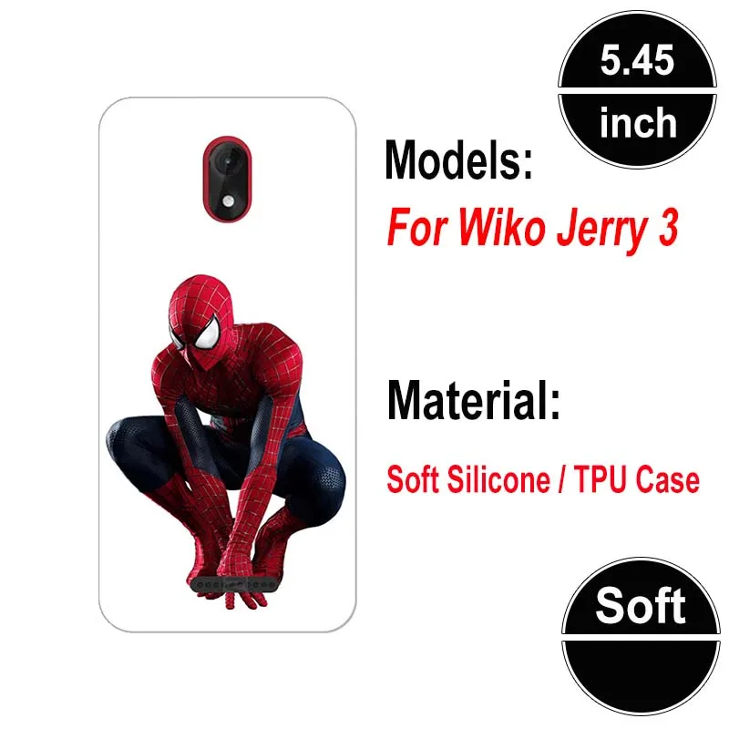 A19 Мягкий силиконовый чехол для Wiko Jerry 3 Jerry3 5,4", Чехол s для Wiko Jerry 3, мягкий чехол с рисунком - Цвет: A19