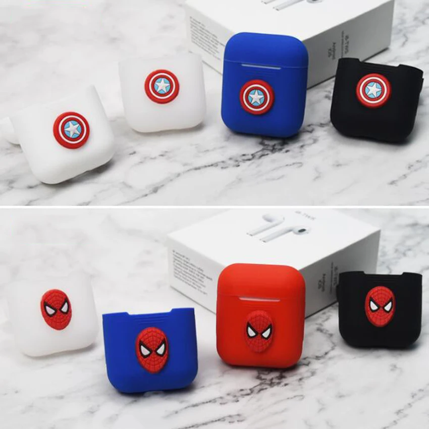 Мультфильм мягкий силиконовый чехол для Apple Airpods ударопрочный гарнитура Чехлы