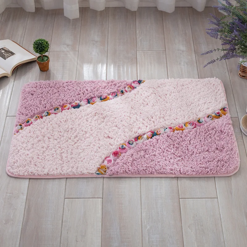 Роза цветок из микрофибры водопоглощающая коврик маленький для кухни ванной