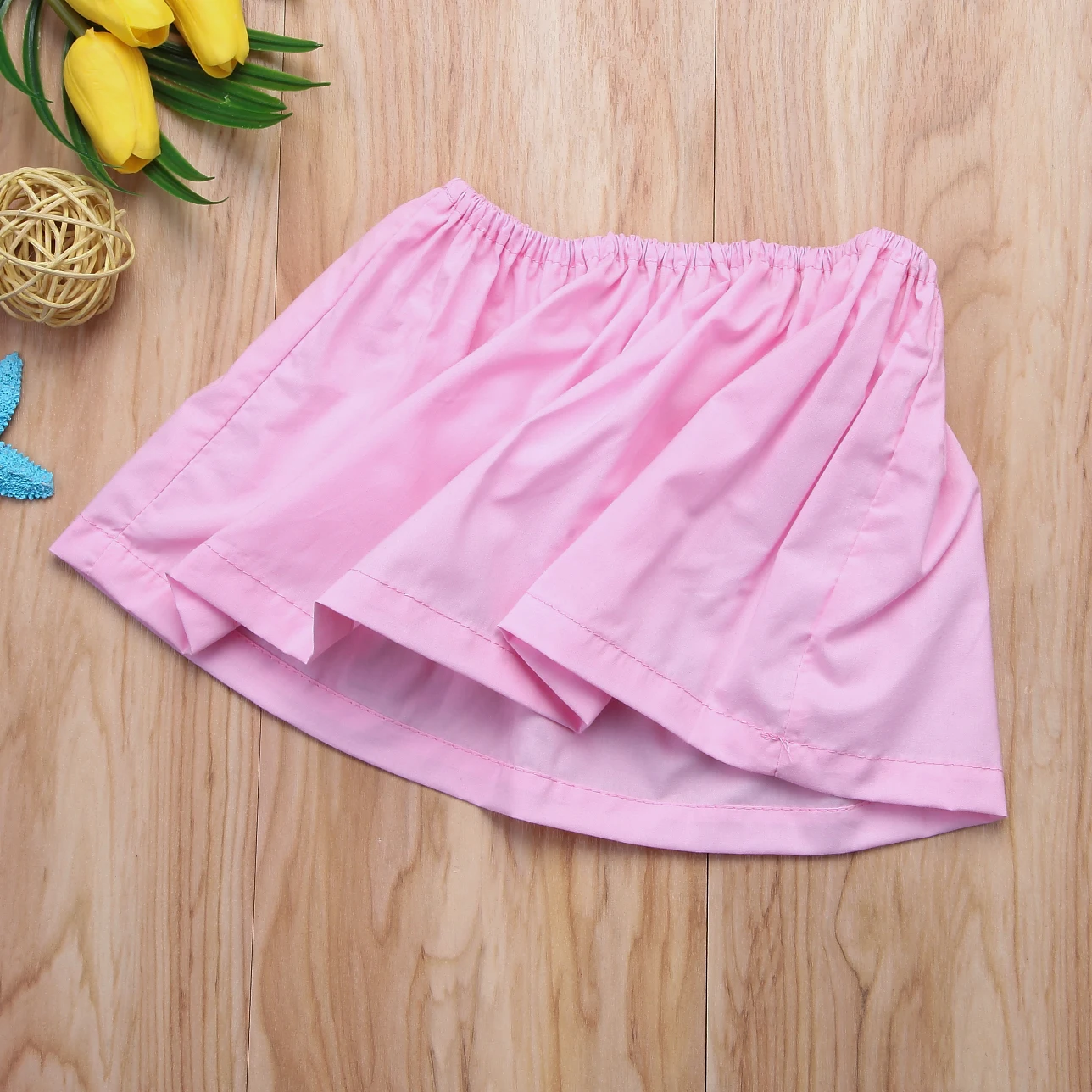 Однотонные Топы без бретелек для маленьких девочек футболки рукавов летняя