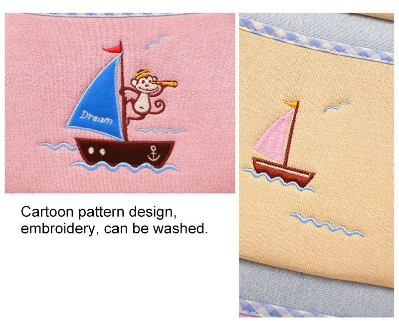 LDAJMW Linen Cartoon Monkey Embroidery 1-4 Pockets Wall Hanging Storage Bag Children Room Organizer Pouch