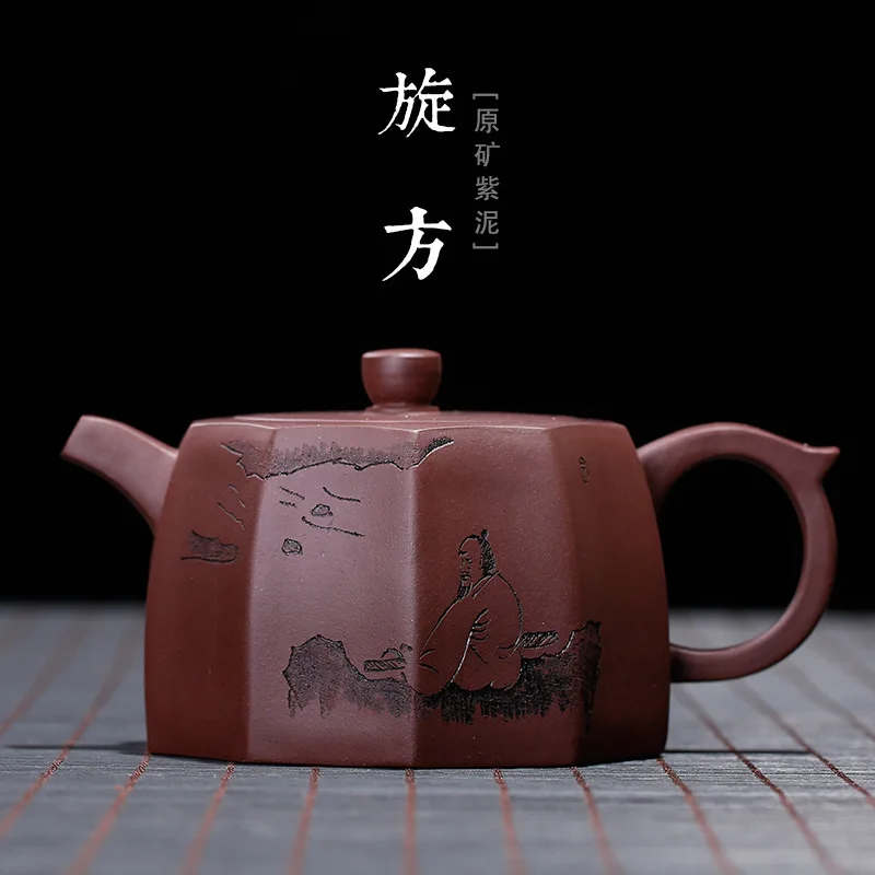 

Yixing original mine Purple mud craftsman Chen Jianmin hand pot rain in sand manufacturer mining source treasure agent