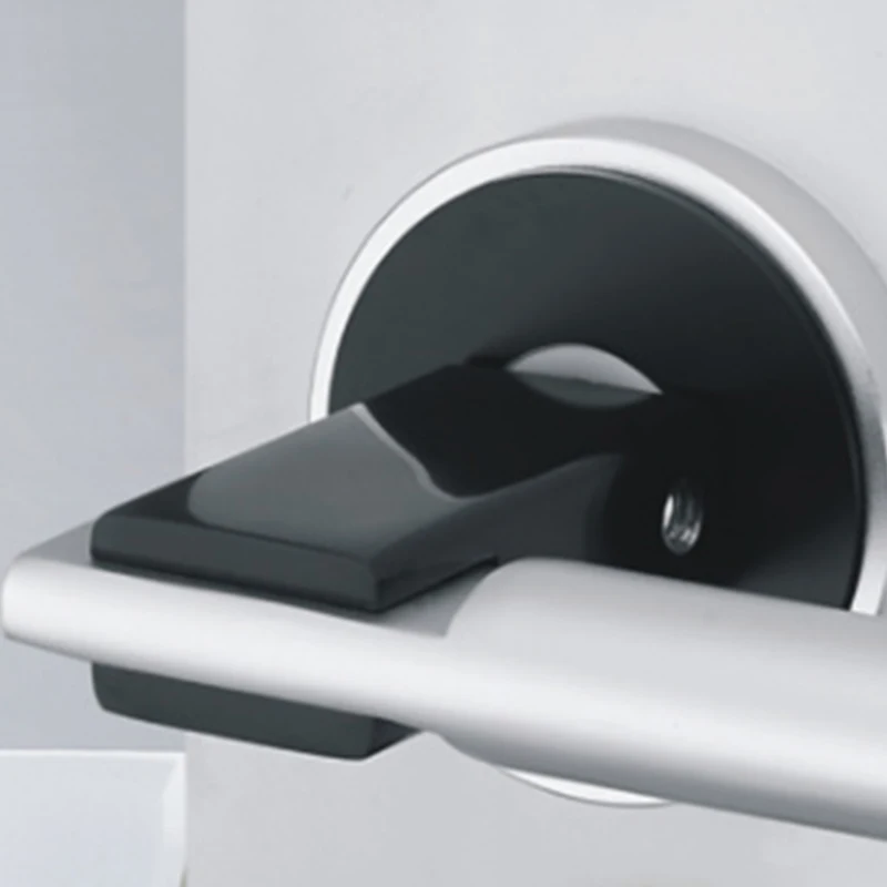 Черная и серебристая алюминиевая дверная ручка с замком цилиндр Передняя Задняя