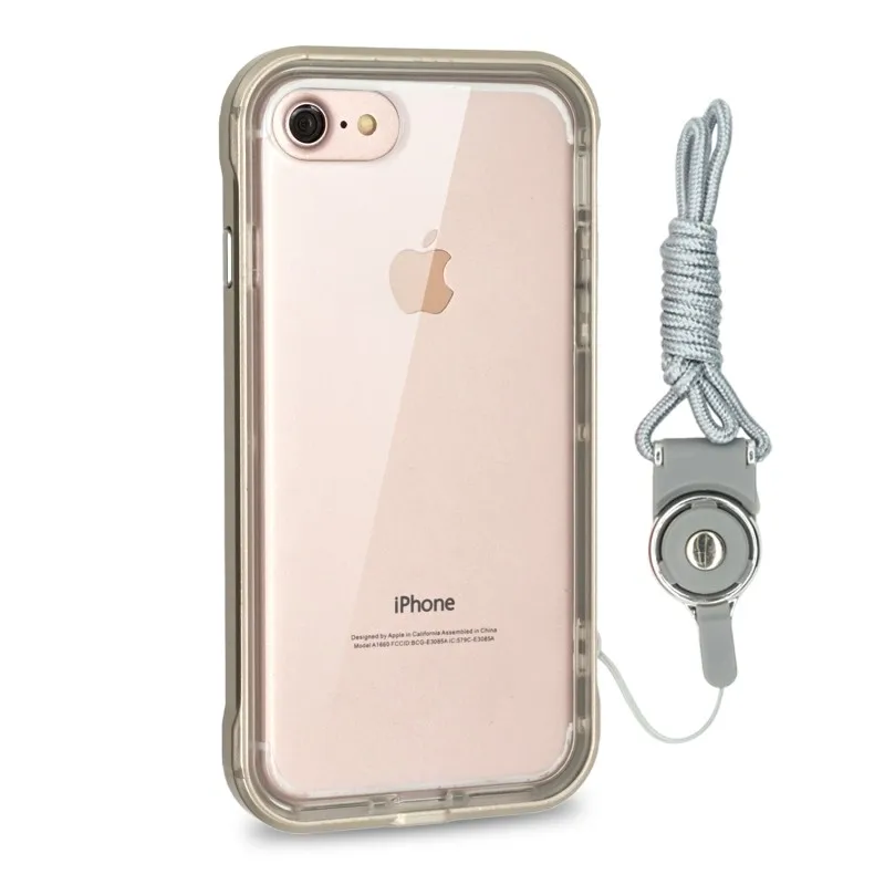 Чехол Portefeuille для iPhone 7 plus, противоударный, PC, TPU, защитный, ударопрочный, роскошный, золотой, чехол для телефона 7 plus, Coque, аксессуары