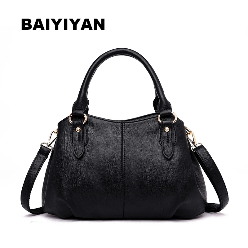 

BAIYIYAN Women Patchwork PU Leather Tote Bag Fashion Large Handbags Ladies Shoulder Bag Casual Messenger Bags