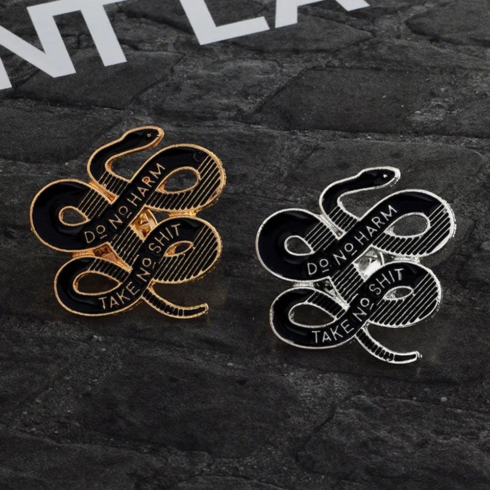 Массивные черные Броши со змеями для мужчин джинсы костюм нагрудные значки