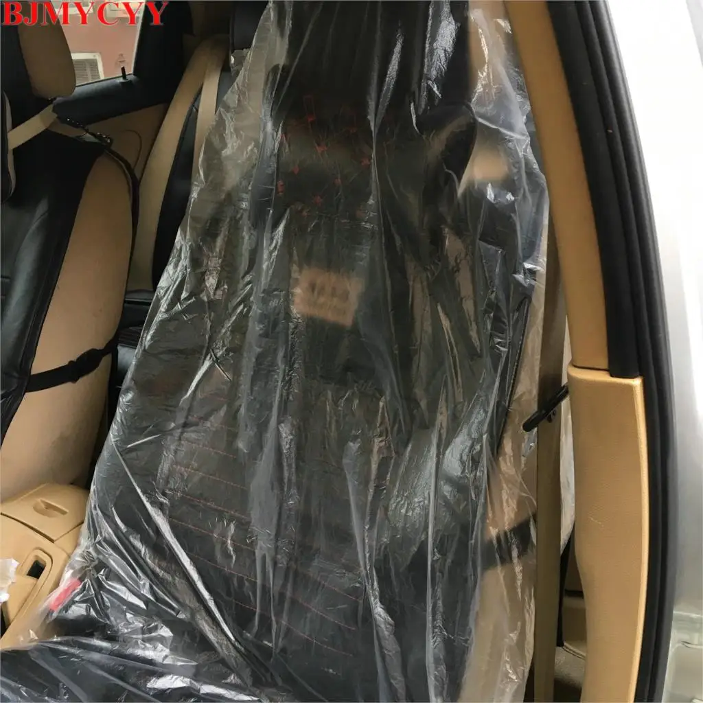 BJMYCYY 100x автомобильный одноразовый пластиковый мягкий чехол для сиденья