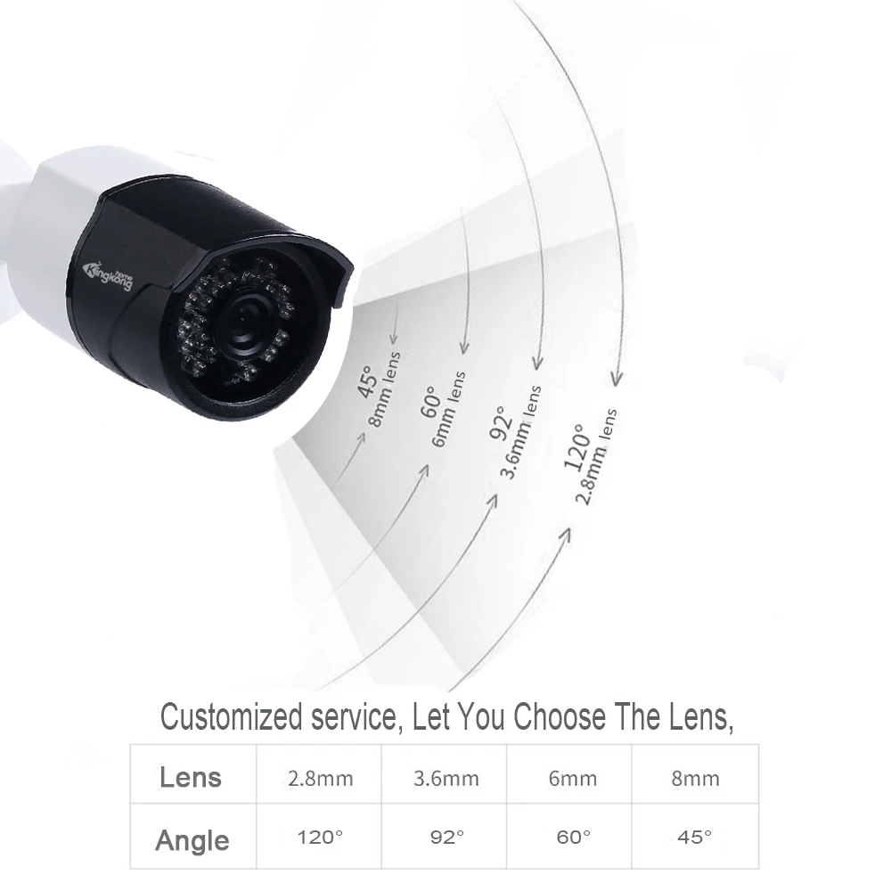 Kingkonghome POE IP Camera 1080P ONVIF Surveillance 2MP Night Vision CCTV Security P2P Waterproof Outdoor ip camera Bullet | Безопасность