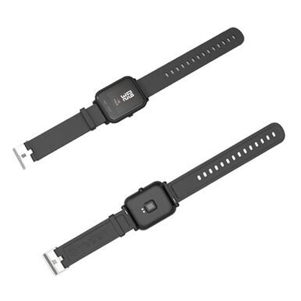 Белый ремешок для часов Xiaomi Huami Amazfit Bip силиконовый браслет бит темп Lite молодежи