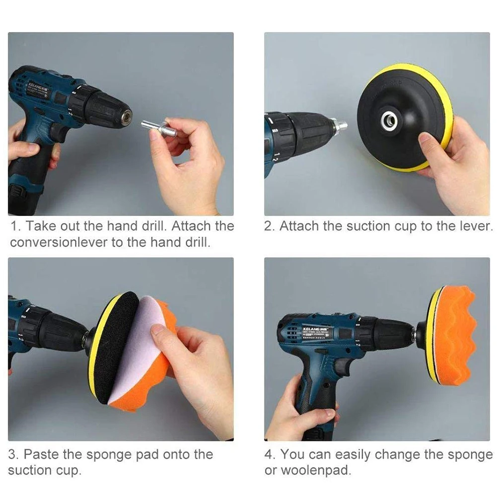 35 шт. губка для полировки и восковые накладки из шерсти набор автомобиля восковая