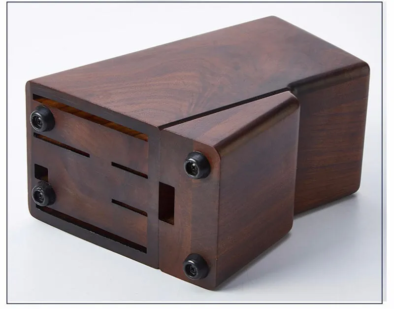 knife holder Органайзер для ножей из натурального каучука, многофункциональный стеллаж для хранения ножей из цельного дерева, кухонные аксессуары - Цвет: knife holder
