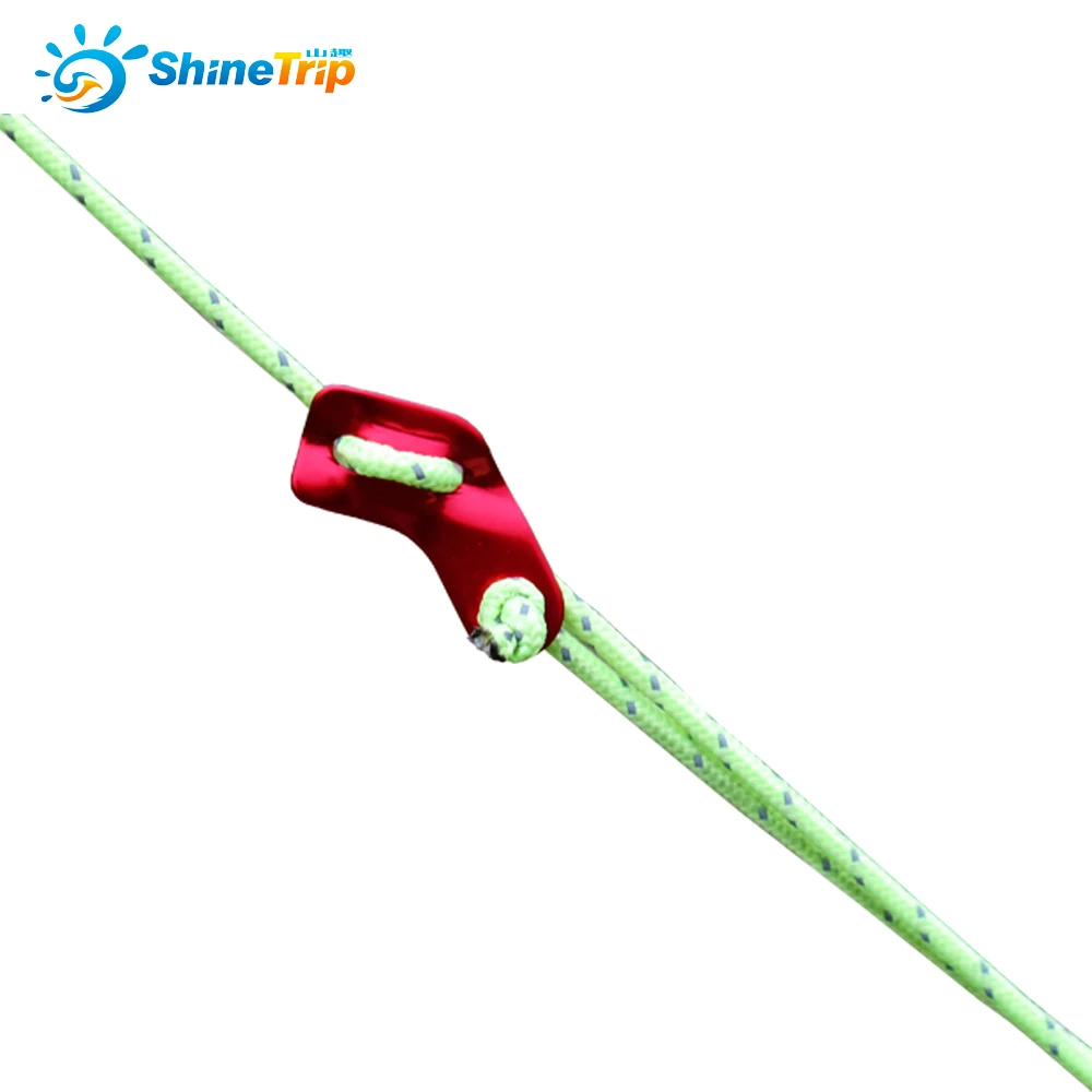 10 шт. ShineTrip флюоресцентная застежка для веревки L типа алюминиевый сплав