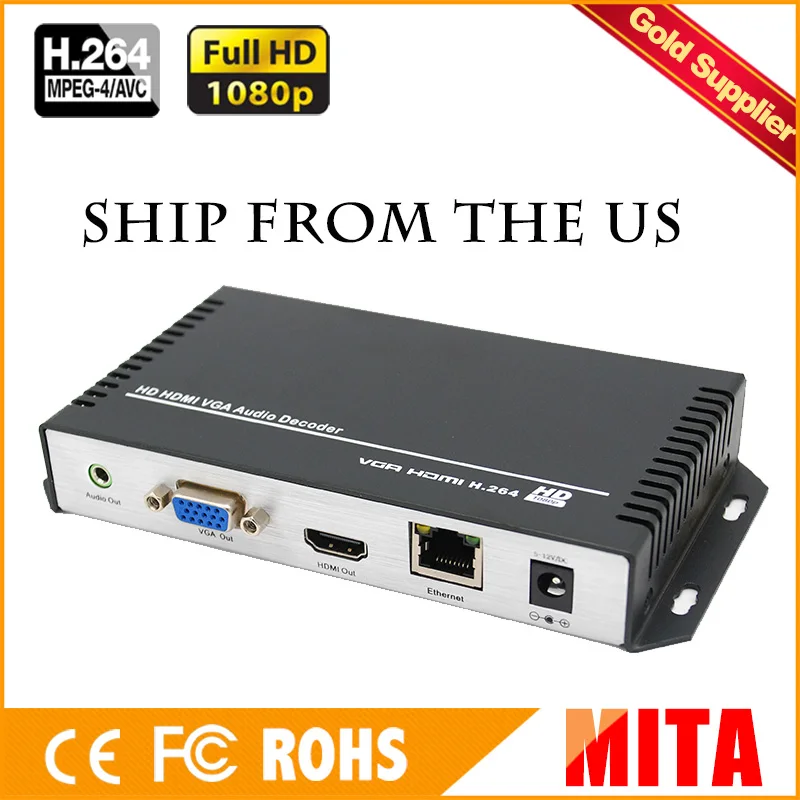 HD H.264 MPEG 4 AVC HDMI + VGA RTMP декодер для прямые трансляции с UDP TCP|rtmp decoder|hdmi rtmpstreaming hdmi |