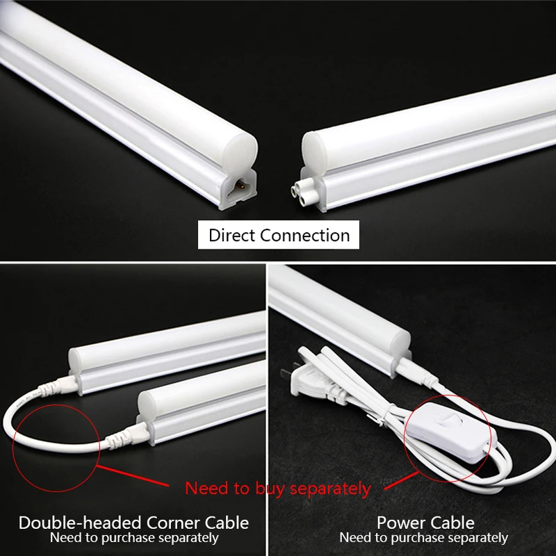 

LED Tube T5 Lamp 220V 230V 240V PVC Plastic Fluorescent Light Tube 30cm 60cm 6W 10W LED Wall Lamp Warm Cold White