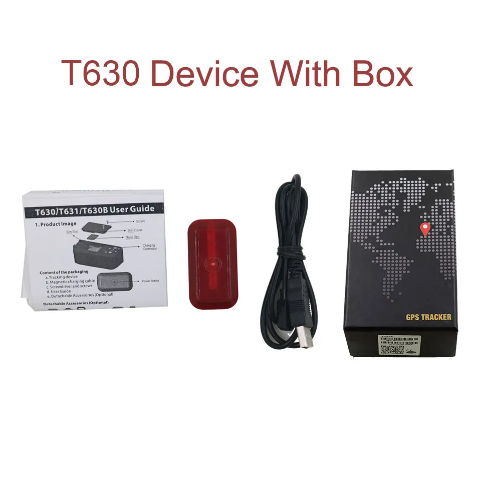 Tracker with box VJOYCAR T630 воротник Мини собака gps трекер для детей Домашние животные Дети велосипедная сумка водонепроницаемый отслеживания локатор в режиме ожидания 7 дн ошейник для кошки с gps - Цвет: Tracker with box
