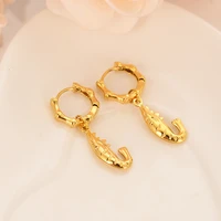 gold drop earring cute shrimp for women birthday gift trendy goldengagement wedding bands promise earring