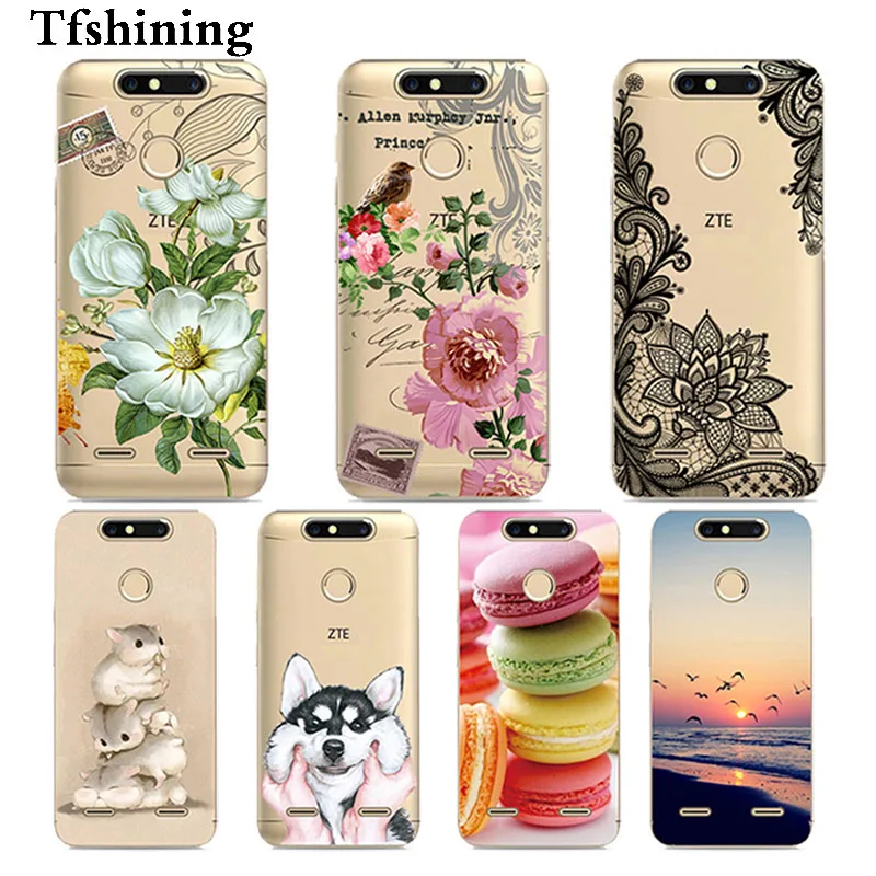 Tfshining Case Cover For ZTE Blade V8 mini 5.0" Painting Phone Silicone TPU Gel Cute Back Shell Bag Fundas | Мобильные телефоны