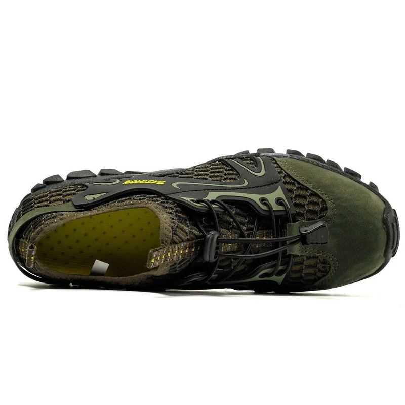 Мужские летние кроссовки дышащие сетчатые для воды и походов на реке пляжные