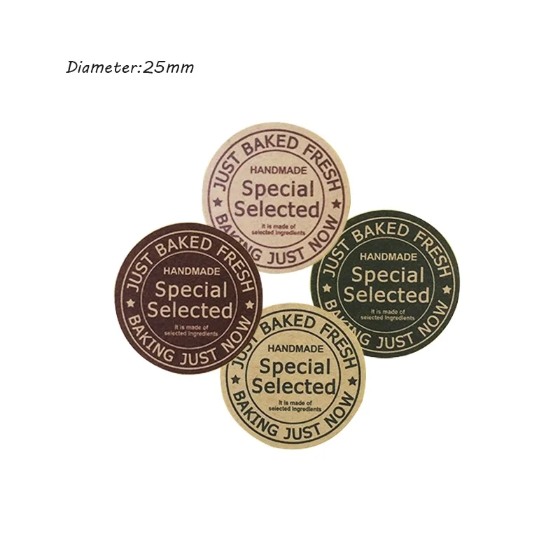 Наклейки ручной работы 800 шт./лот наклейки из крафт бумаги сделай сам только что