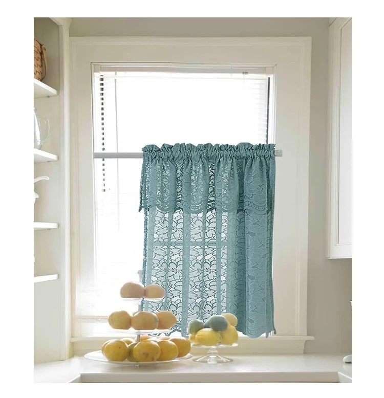 Кружевные кухонные шторы Вафельная Ткань текстурированный балдахин для ванной