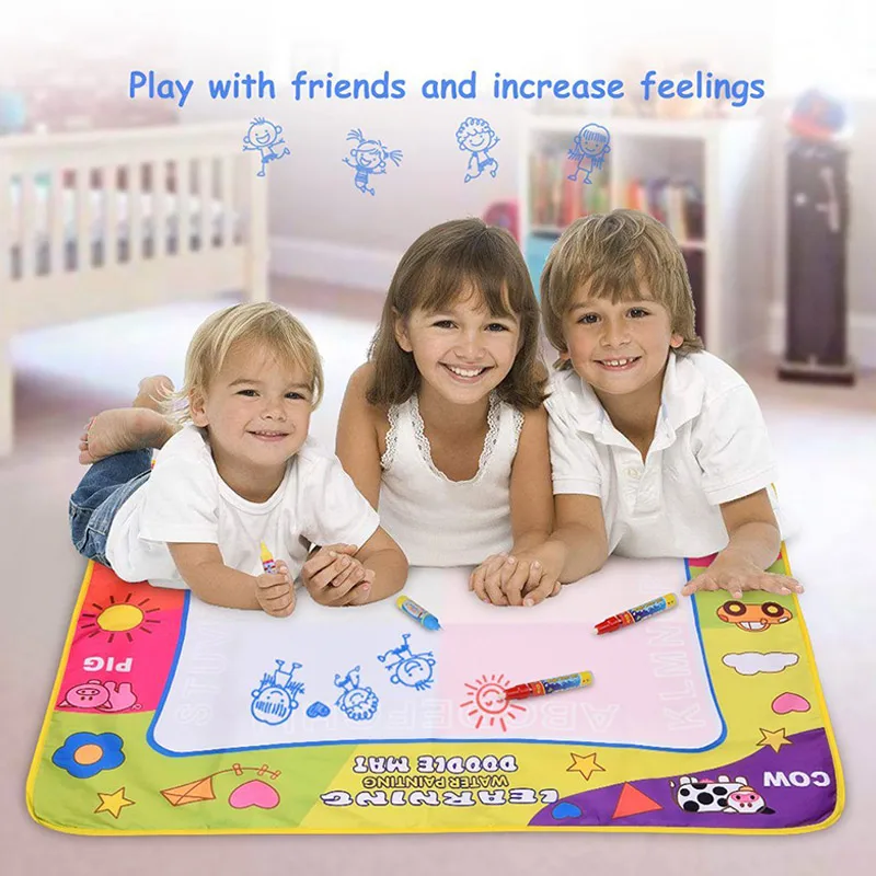 Коврик для воды большой панель рисования доска маты письма с 4 ручки 8 Формы