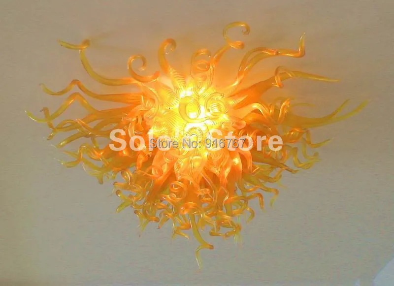 

C217 Best Decoration Mango Colored Art Glass Pendant Lighting