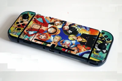 Защитная накладка для nintendo Switch чехол тонкий набор с правым+ левым Joy-con чехол для контроллера подходит для док-станции для Switch чехол - Цвет: For ONE PIECE Case