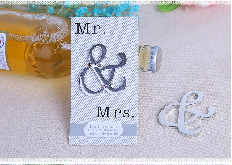 

Просто Прибытие Новый Популярный Mr & Mrs АМПЕРСАНД открывалка для бутылок вина Свадебные сувениры