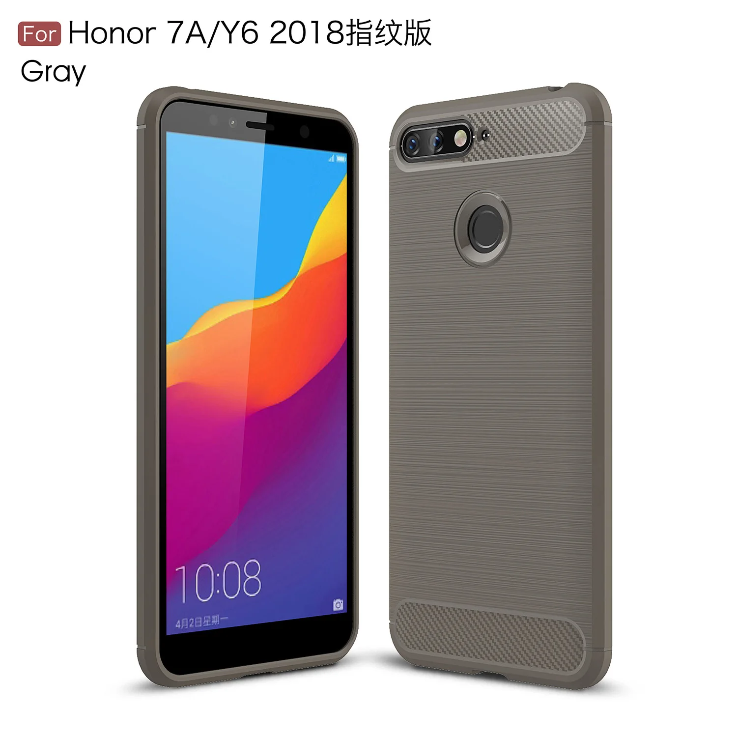 Case Huawei Honor 7A Pro Cover Cases Fundas Soft TPU Brush Rugged Armor for Y6 2018 / Enjoy 8e |