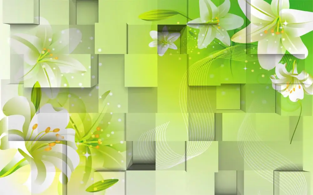 Занавески для фотографий на заказ трехмерные занавески с квадратными цветами