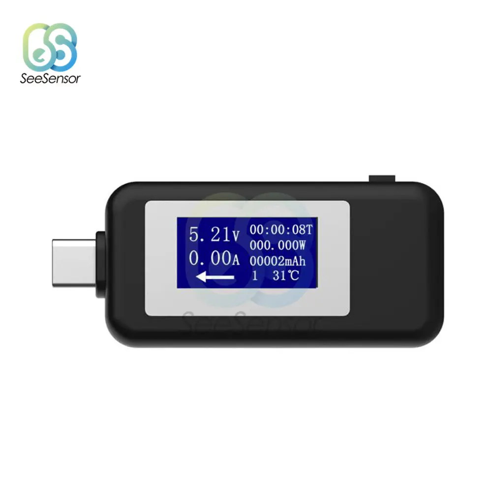 Многофункциональный USB тестер Type-c детектор зарядного устройства цифровой