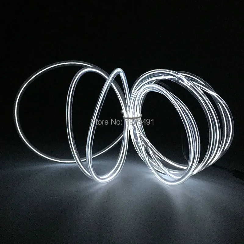 5 метров 0 мм белый EL кабель Веревка неоновая Светодиодная лента гирлянда