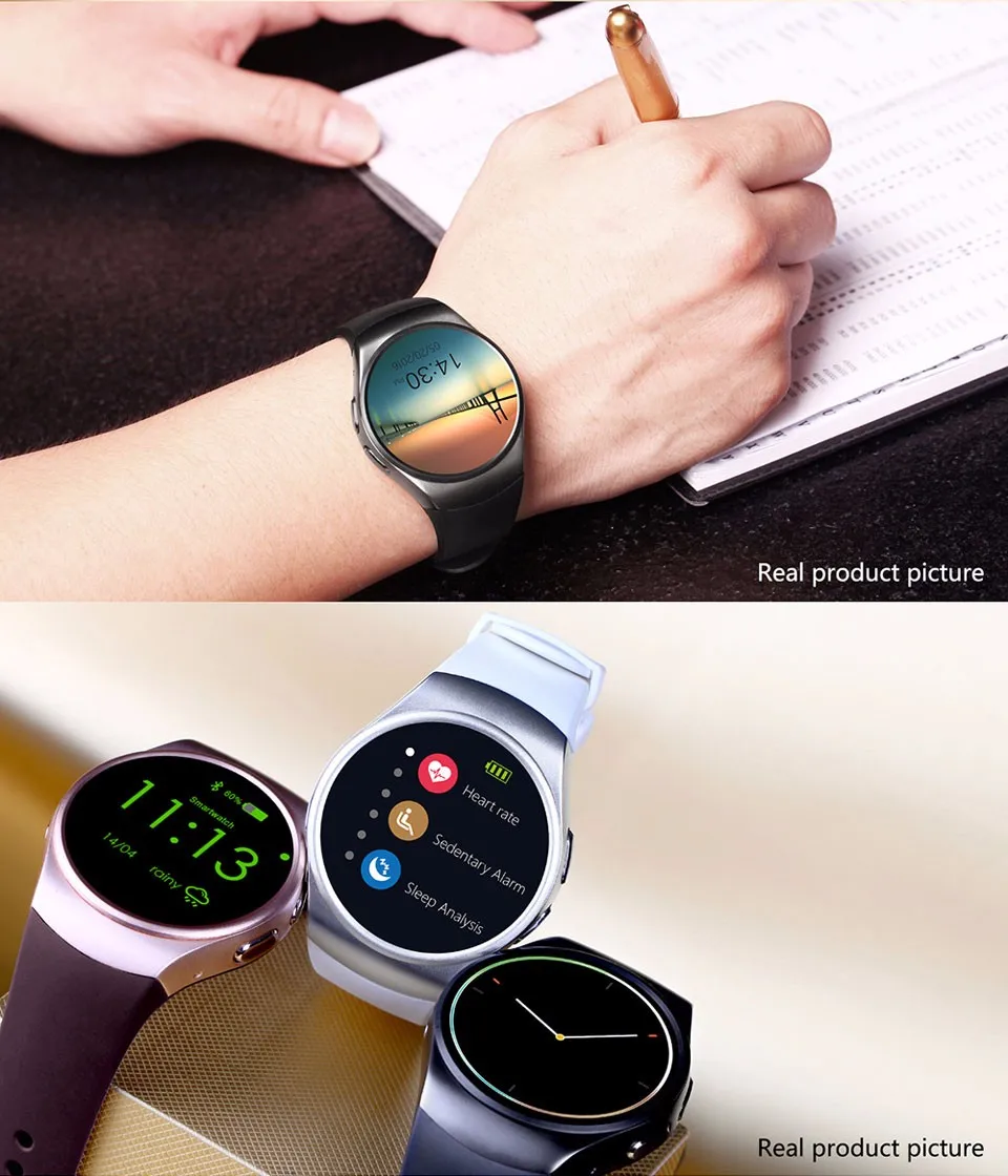 Смарт-часы TimeOwner KW18, Android, монитор сердечного ритма, фитнес-трекер, умные часы с sim-картой TF для Android ios iPhone 6S