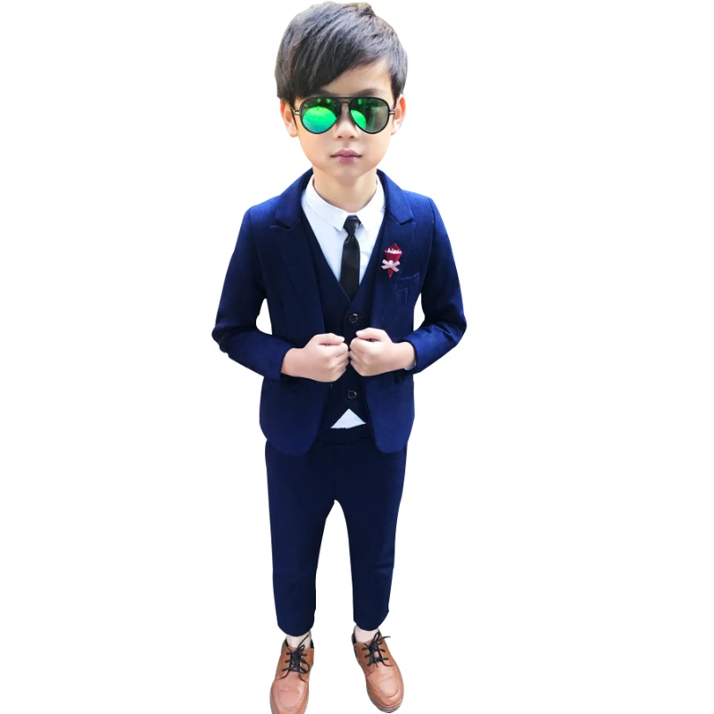 Костюм для мальчиков костюм из 3 предметов: жилетка и брюки Блейзер одежда
