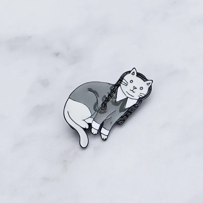 High Quality Cute Cartoon Kitten Brooch Backpack Denim Microstamp Friend Gift Wholesale | Украшения и аксессуары