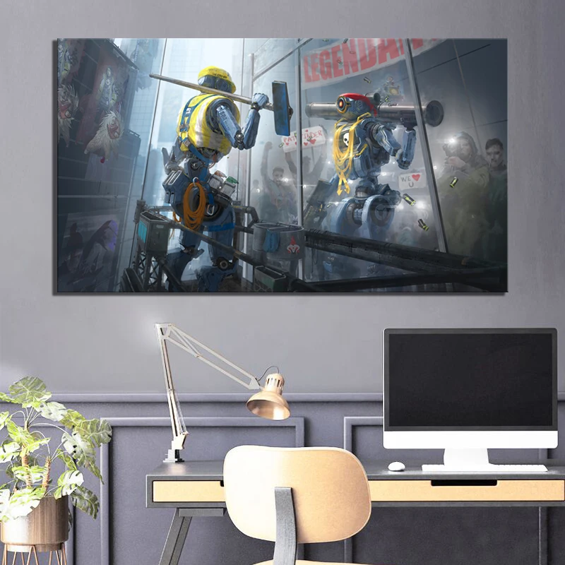 Модульный Плакат Картина Настенная работа напечатаны 1 шт. Apex Legends игра научная фантастика футуристический робот домашний декор холст живопись