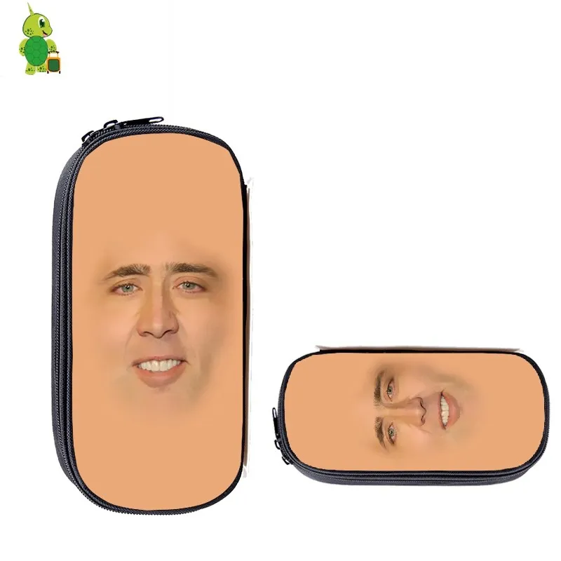 Nicolas Cage, косметичка для лица, для подростков, для мальчиков и девочек, пенал, для детей, большие школьные принадлежности, канцелярские принадлежности, сумка для хранения, косметички