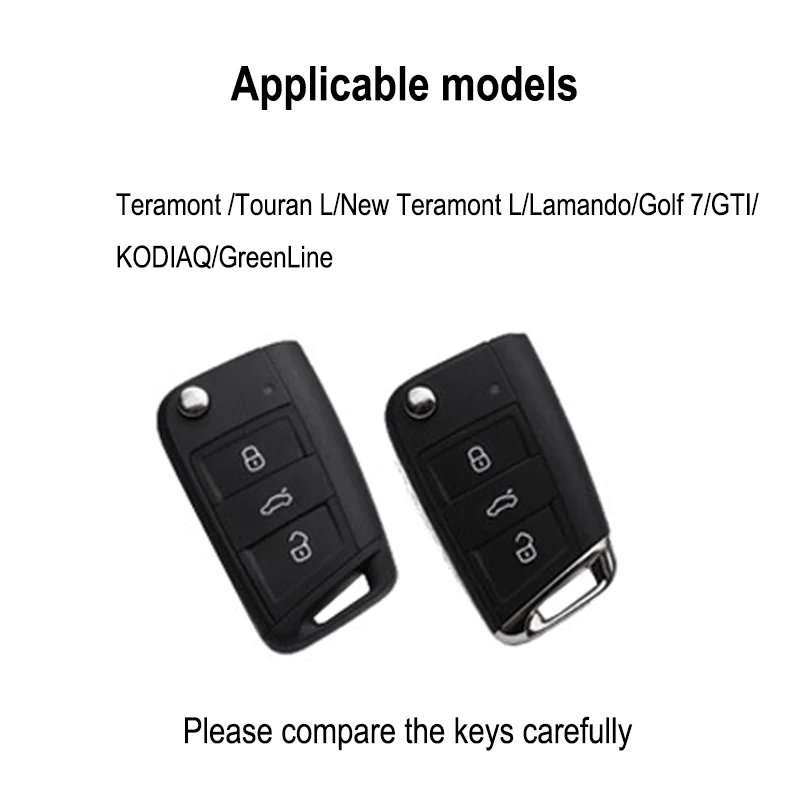 Чехол для ключей из алюминиевого сплава VW Teramont/Touran L/New Teramont L/Lamando/Golf 7/GTI/KODIAQ/Green
