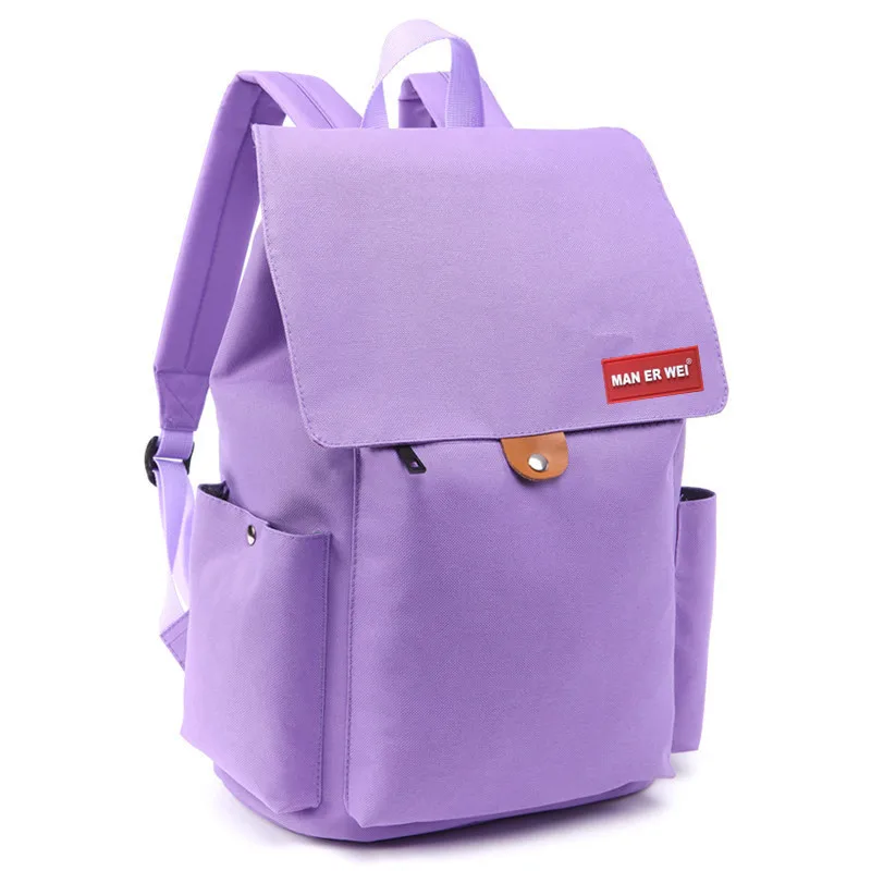 Shoulders Waterproof Student A Bag Leisure Travel laptop anti theft Backpack women mochila school bags for teenage girls - Цвет: Light purple (S)