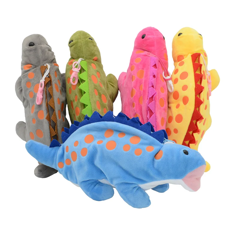

pencil case kawaii Plush High capacity school supplies Animal dinosaur gran capacidad bag papeleria material kalem kutusu cute