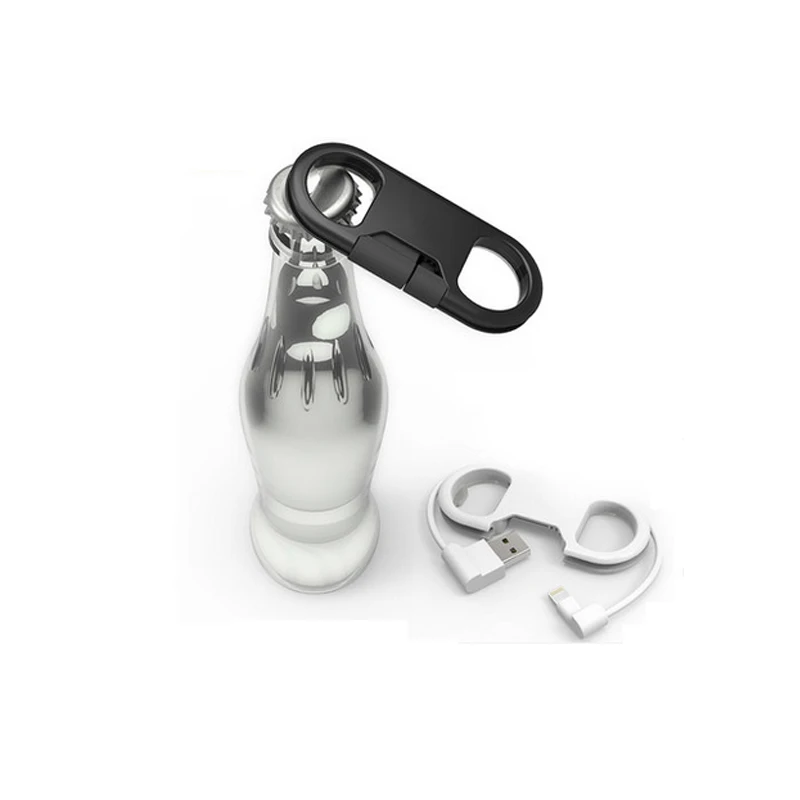 Multi-function for IOS iPhone Lightning Cable Bundles bottle opener key chain Micro USB Charger 8Pin For | Мобильные телефоны и