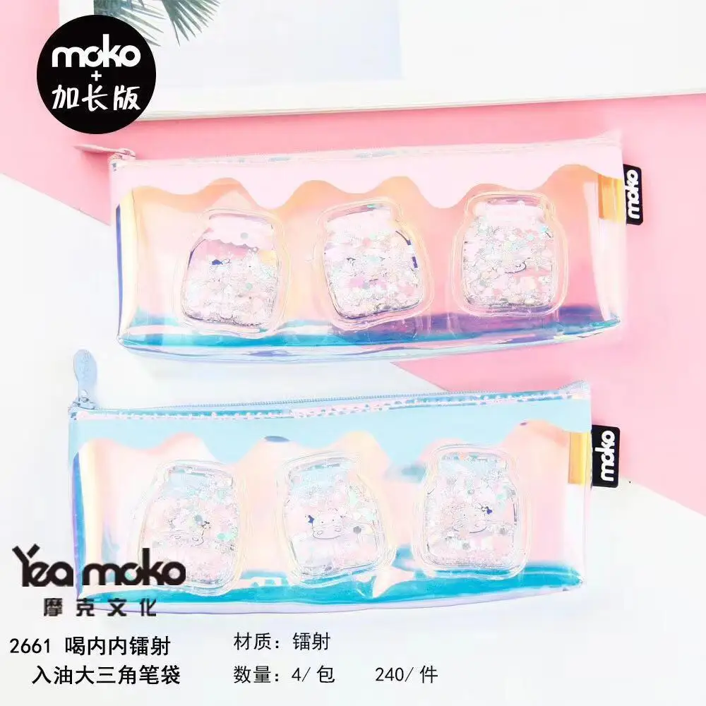 1 шт. кавайный чехол для карандаша лазерный масла Хэлло Китти школьный пенал