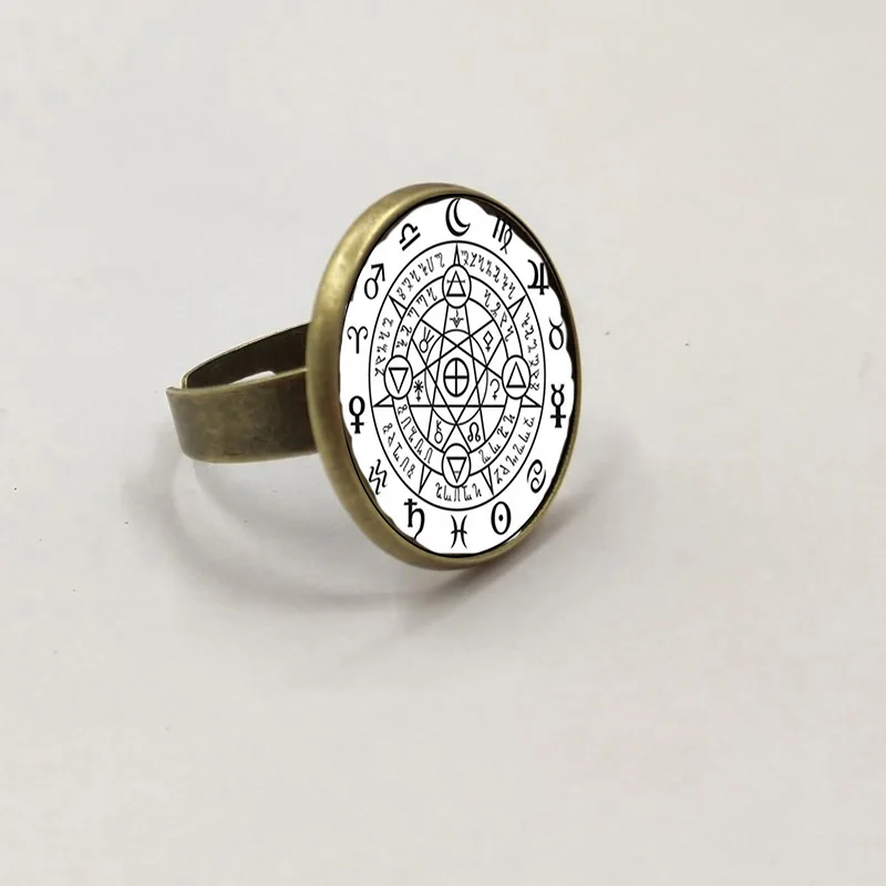Женское серебряное кольцо Sigil черное волшебное с тремя кольцами Аксессуары для