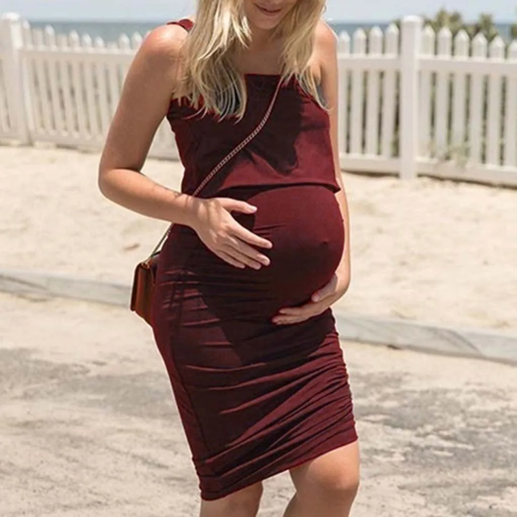 SAGACE maternity dresses pregnants dress women fashion backless short sleeveless sexy pregnancy #42 | Мать и ребенок