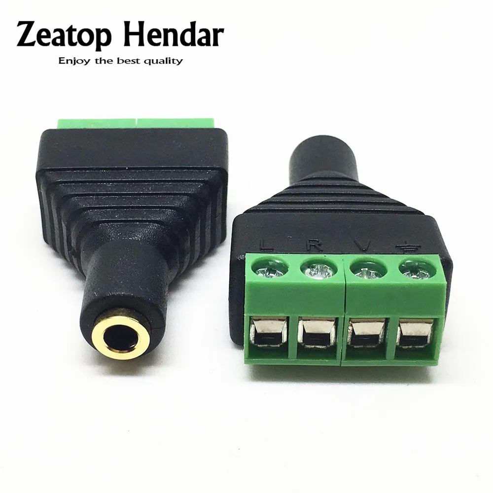 50 шт. 3 5 мм 4 плуга дюймовый стерео разъем мама к AV винтовой видео болт терминал 1/8