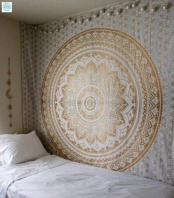 Винтажный гобелен в этническом стиле висячая ткань для спальни Мандала с