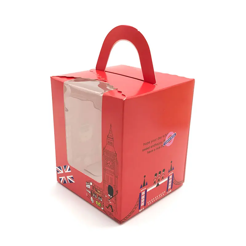 Red candy box 20 штук Цирк Красный солдат конфеты коробка с окном для свадьбы детей День рождения принадлежности конфеты Cookie торт упаковка с держателем - Цвет: Red candy box