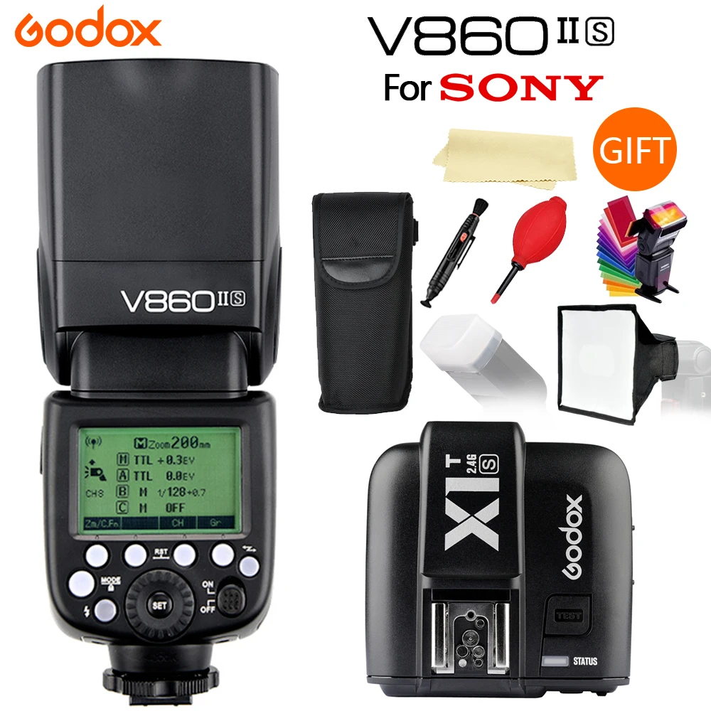 

Фотовспышка Godox v860i с интерфейсом 2,4G 1/8000s TTL HSS