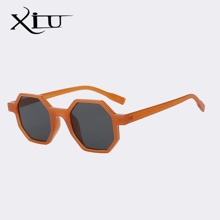 XIU Новые многоцветные Ретро Винтажные Suglasses мужские и женские брендовые дизайнерские модные очки Роскошные качественные очки UV400 - Цвет линз: Nude orange w black